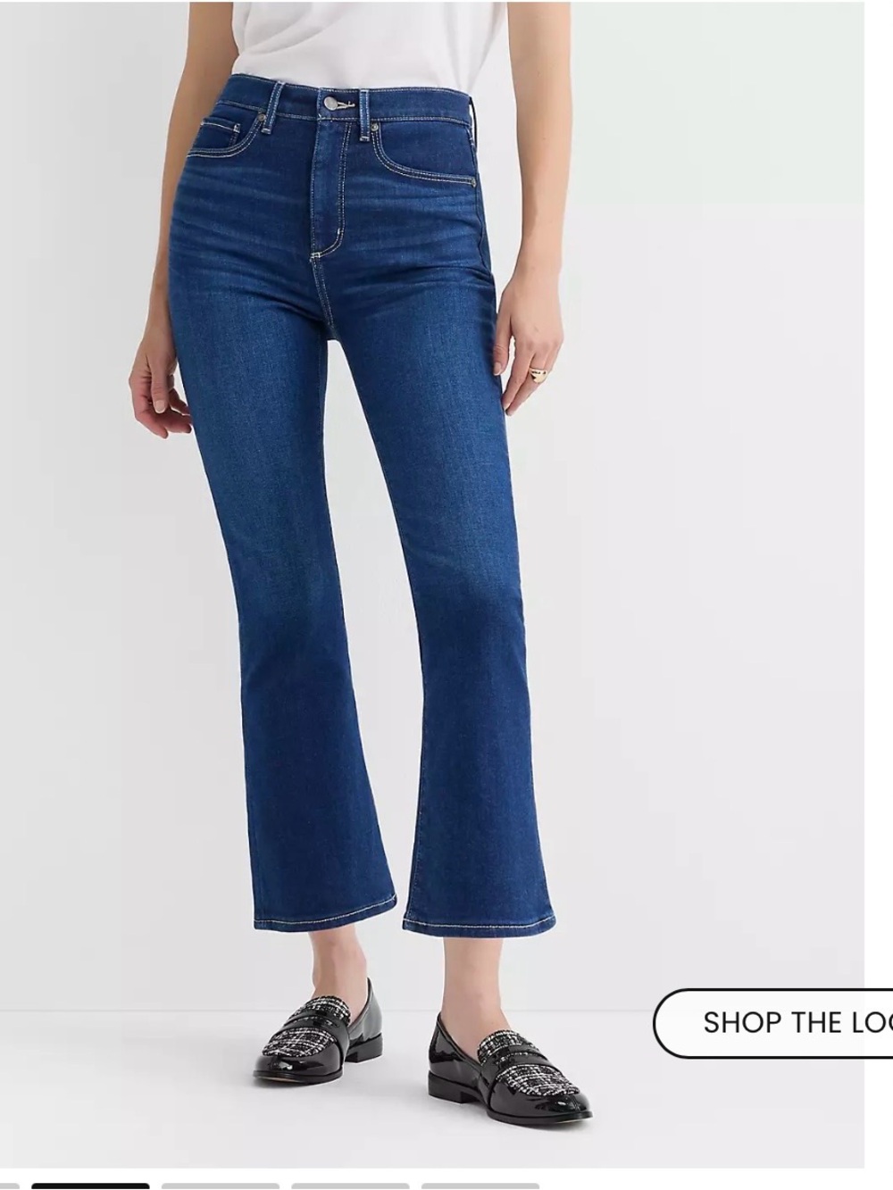 LOFT High-Rise Kick Crop Jeans in Indigo